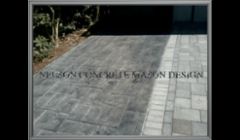 Ashler stamp design with a gray stain (driveway)