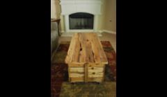 Reclaimed fence coffee table/chest.