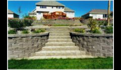 Our work: retaining wall & stairs