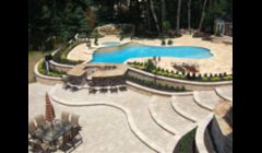 Pavers & complete pooldeck with Barbecue pit.
