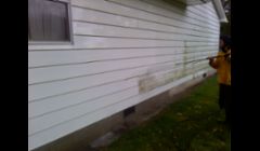 A typical powerwashing job for us. Watch that mold and algae disappear!