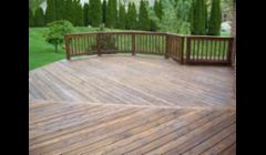 The end result of a deck powerwashing and staining job. Picture yourself enjoying your beautifully cleaned and stained deck!