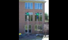 One of our annual window washing customers in Brighton, MI. We're not scared of heights! 