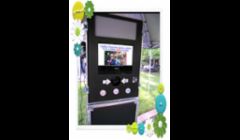 Our Photo booth has a preview monitor so you can see where you will be in the photo.