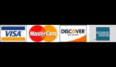 We accept major credit cards
