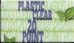 clear plastic 20 point business card
