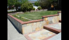 Retaining Walls with flagstones & Bonos