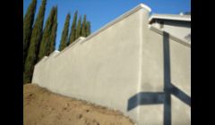 Retaining Wall with stucco