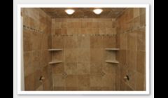 Finished tile shower project.