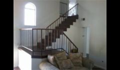this is a set of stairs wraped in laminate with landing