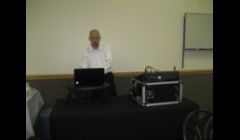 getting ready to play the wedding music