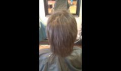 This is the After Picture. Big Difference, She still loves the product, it made her life a lot easier and the hair is a lot more manageable.