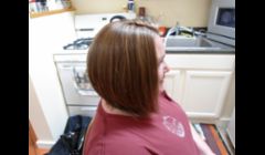 High light and cut, This cut is the A line Bob, This is not a severe bob she wanted it more natural and not as edgy. this cut is all done with a straight razor.