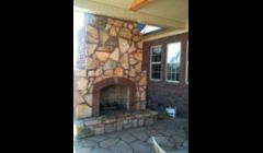 Custom Home with outdoor entertainment area
