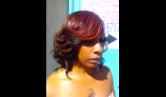 full sew in i hi lited red and blonde