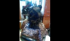 this clients hair is already thick she just wanted extentions to add length to her hair