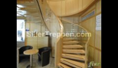 floating turned staircase for commercial space
