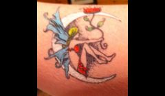 TEMPORARY TATTOO PAINTED WITH COLORINI... WILL LAST 1 TO 2 WEEKS