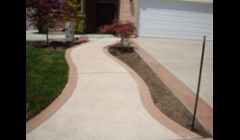 Stamped concrete with boarders