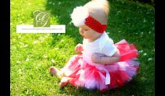 Our Valentine's Day tutu being modeled for a photo shoot.  Tutu costs $15.00, plus $4.00 shipping.  We make tutus for all holidays and special occasions.