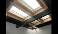 Custom sized skylights to enclose an atrium