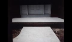 New step and sidewalk