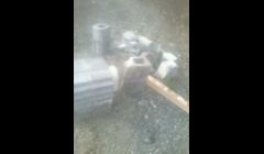 a before picture of a mailbox hit by a car at 45 miles an hour 