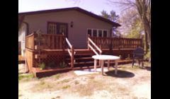 Cedar deck stained