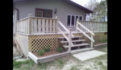 Cedar deck cleaned